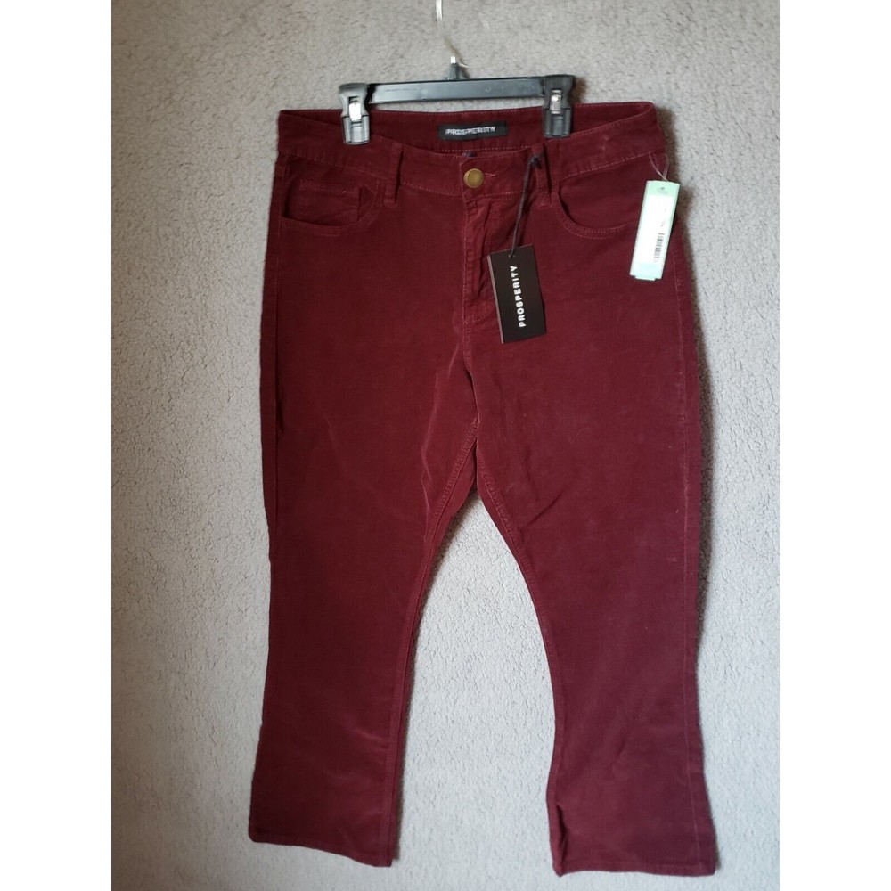 Prosperity Sheila Corduroy Bootcut Jean Pants  Burgundy Sz 31P